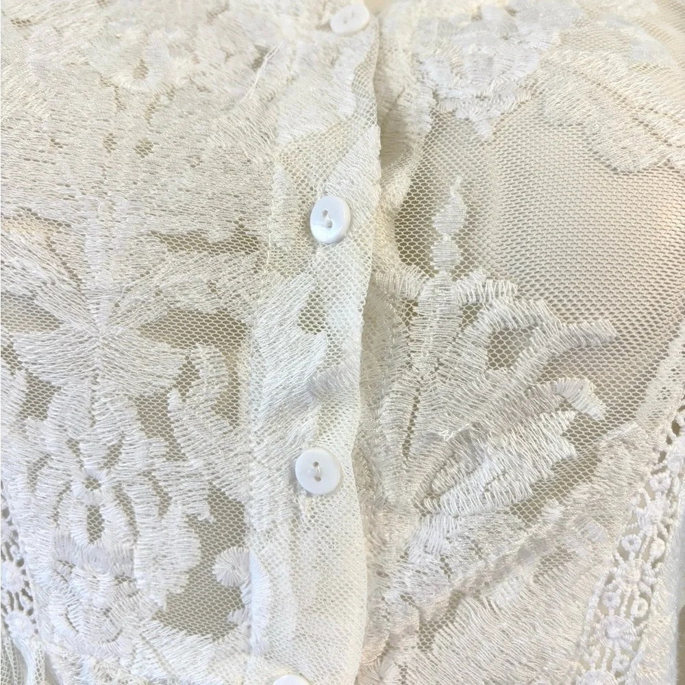 MINKPINK White Lace Mesh Top - Picture 4 of 11